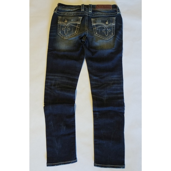 Rock Revival Leni Dark Blue Skinny Jeans - Picture 5 of 7